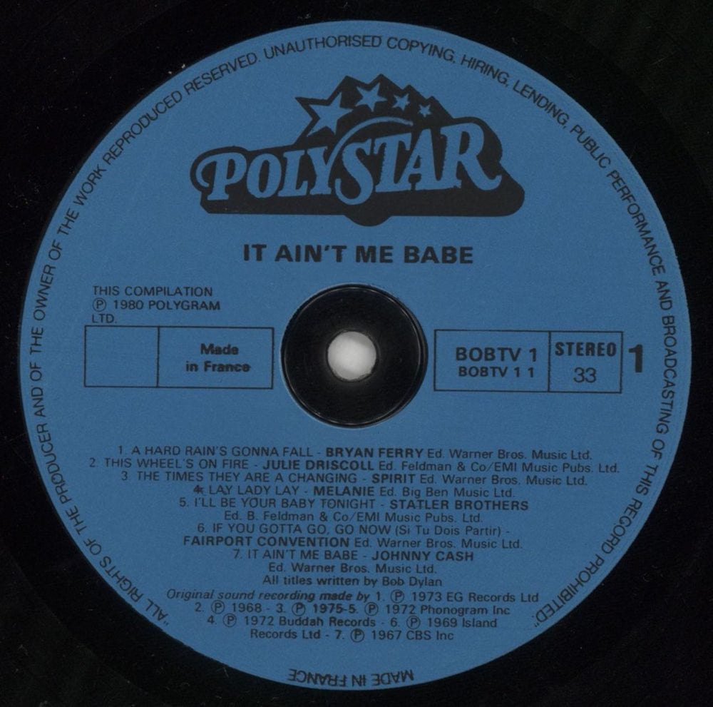 Bob Dylan It Ain't Me Babe - EX UK vinyl LP album (LP record) DYLLPIT575588