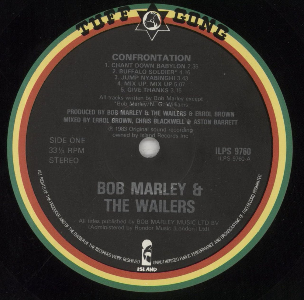 Bob Marley & The Wailers Confrontation - EX UK vinyl LP album (LP record) BMLLPCO772212