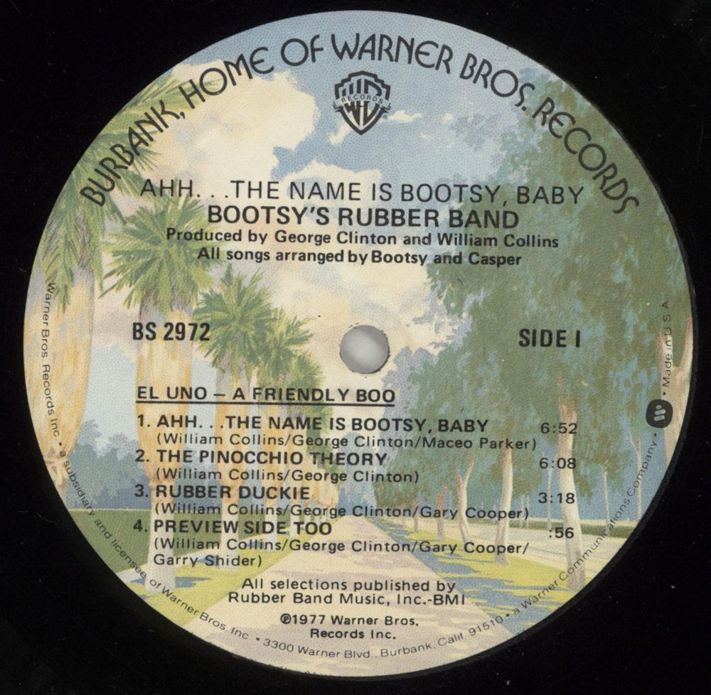 Bootsy's Rubber Band Ahh... The Name Is Bootsy, Baby! US vinyl LP album (LP record) BRBLPAH246472