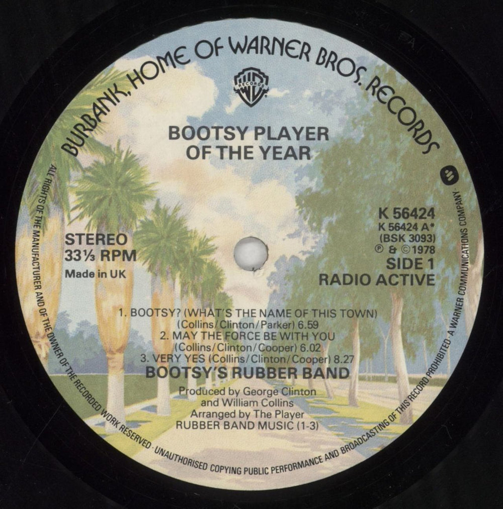 Bootsy's Rubber Band Bootsy? Player Of The Year UK vinyl LP album (LP record) BRBLPBO246471