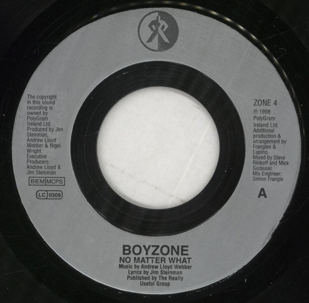 Boyzone No Matter What UK 7" vinyl single (7 inch record / 45) BYZ07NO189899