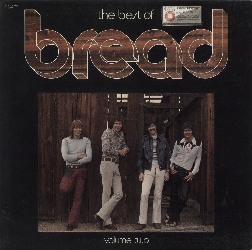 Bread The Best Of Bread, Vol. 2 US vinyl LP album (LP record) 7E-1005