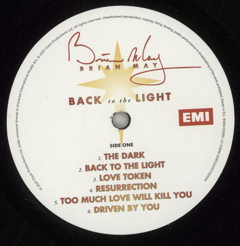 Brian May Back To The Light - 180 Gram Black Vinyl UK vinyl LP album (LP record) MAYLPBA873895