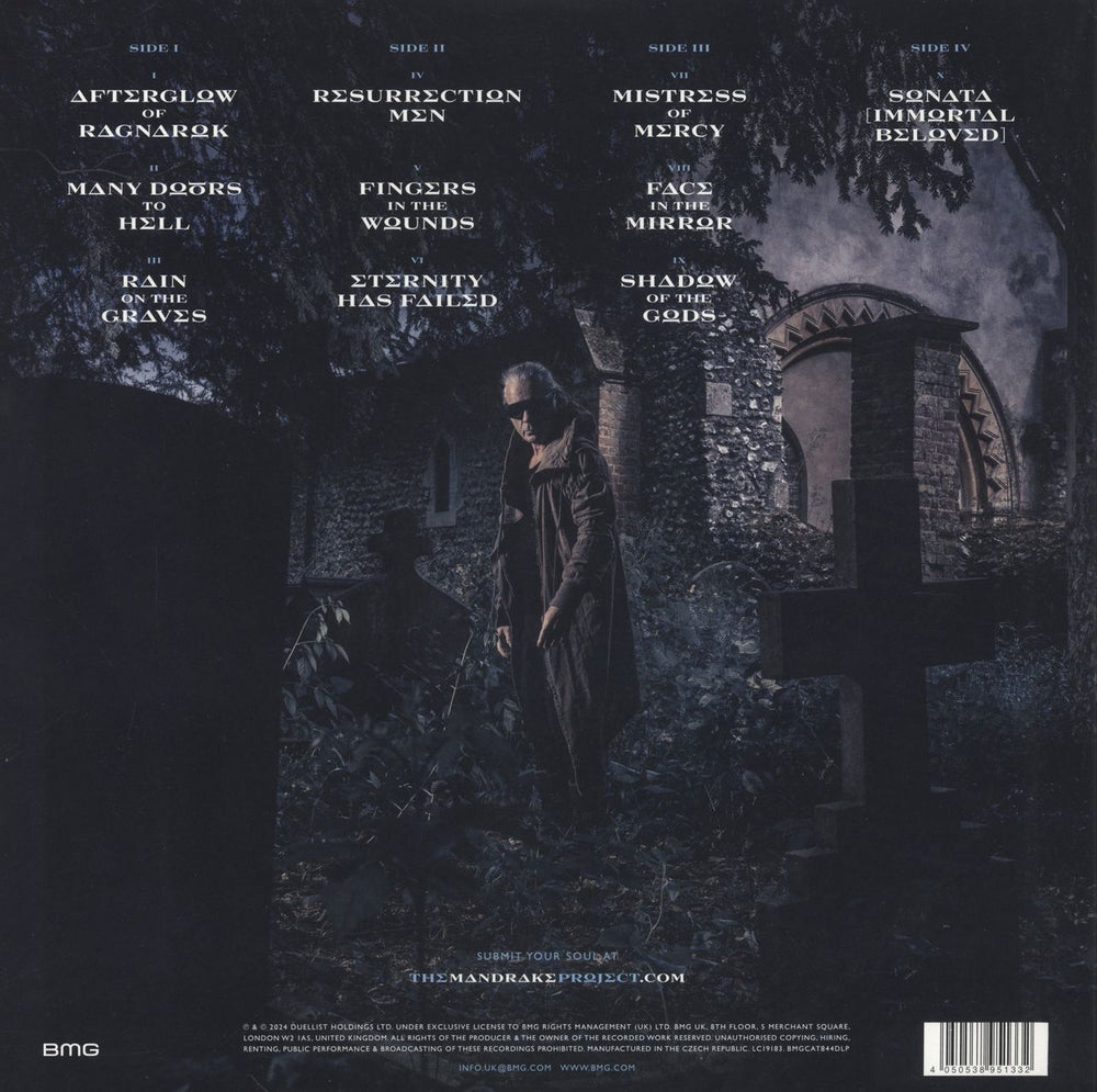 Bruce Dickinson The Mandrake Project - Black Vinyl - Embossed Cover UK 2-LP vinyl record set (Double LP Album) 4050538951332