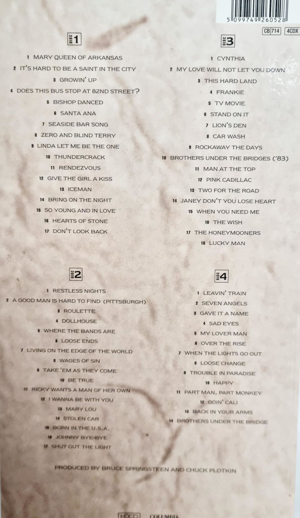 Bruce Springsteen Tracks UK CD Album Box Set 5099749260528