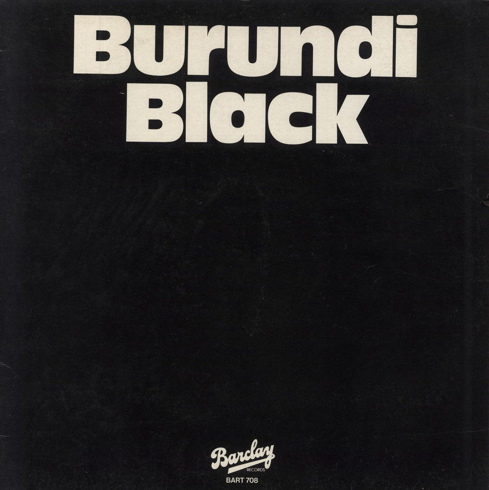 Burundi Black Burundi Black UK 12" vinyl single (12 inch record / Maxi-single) BART708