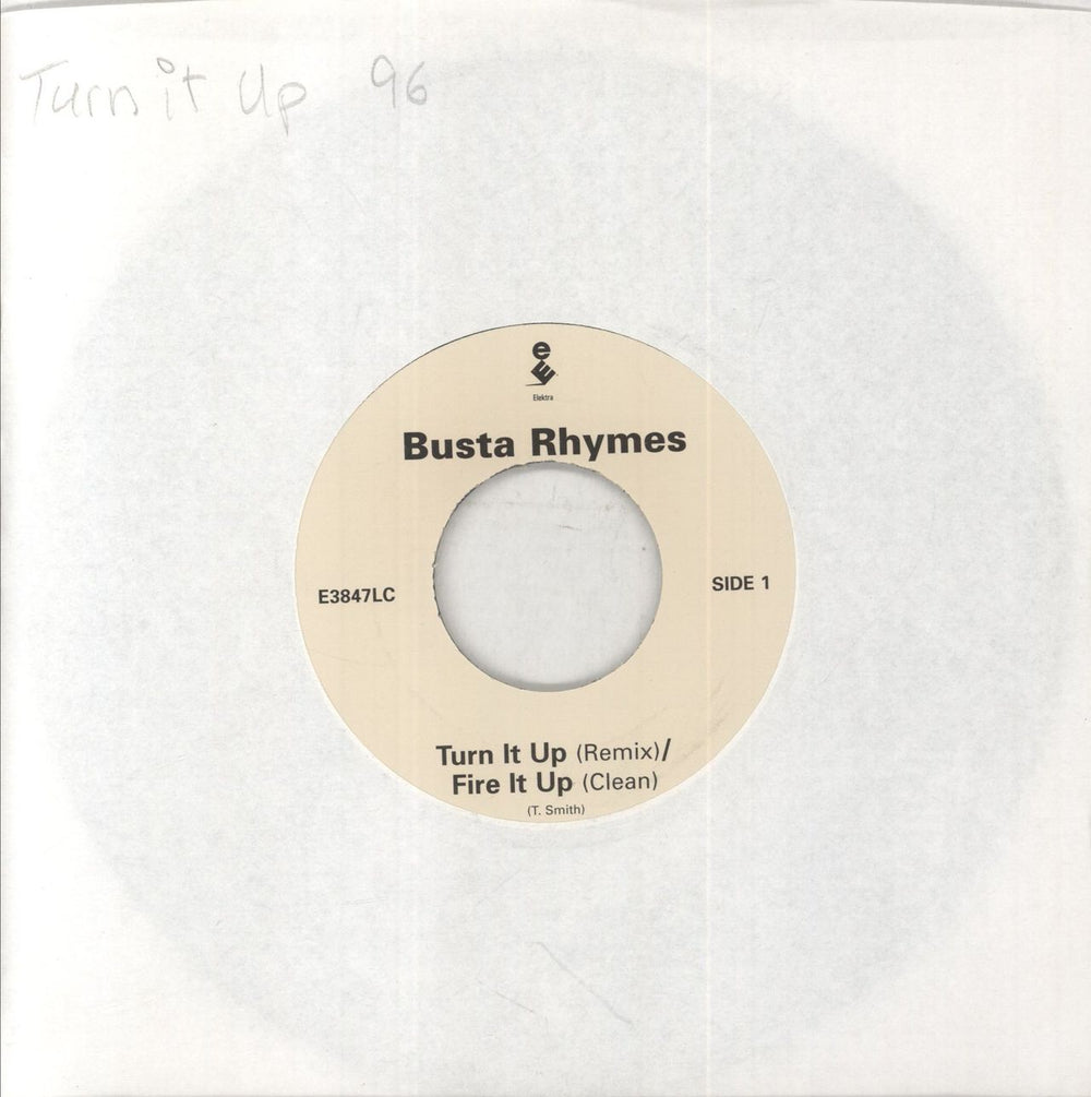 Busta Rhymes Turn It Up [Remix] / Fire It Up [Clean] UK 7" vinyl single (7 inch record / 45) E3847LC