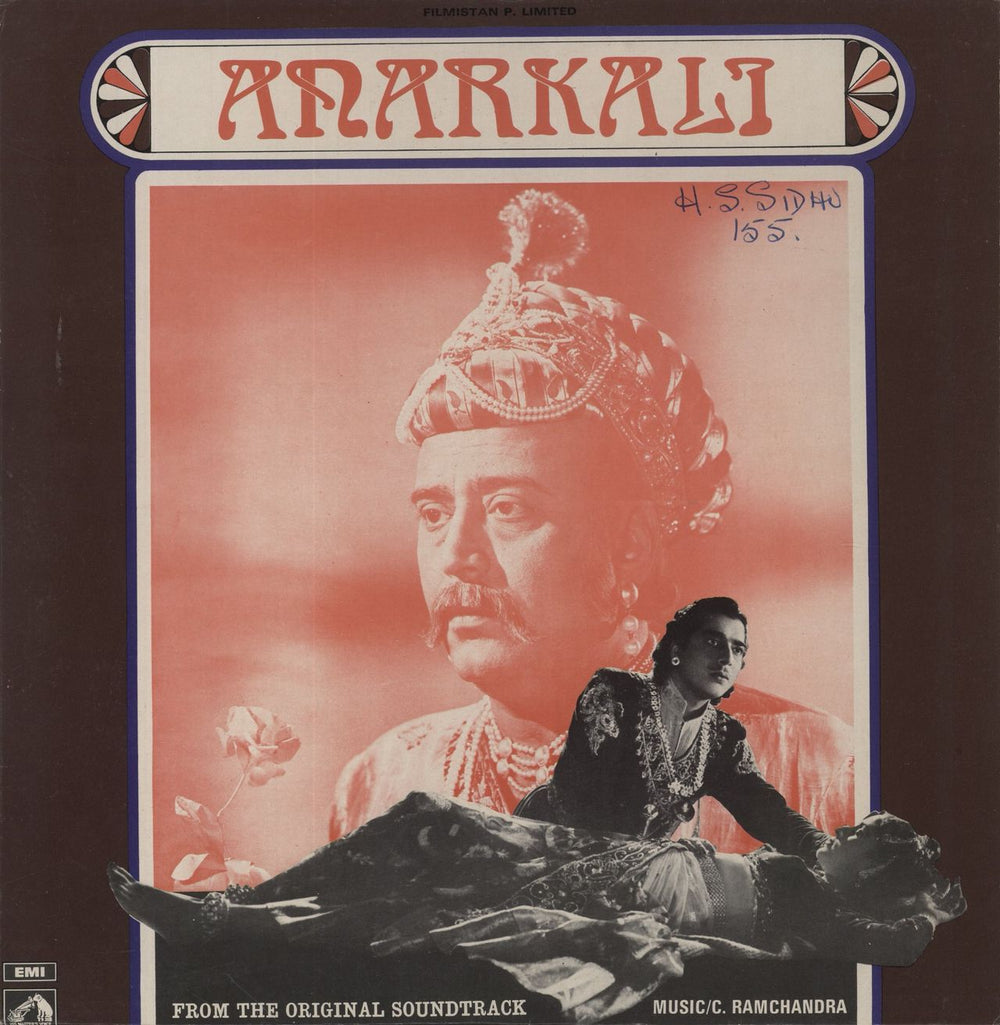 C. Ramchandra Anarkali Indian vinyl LP album (LP record) EALP4021