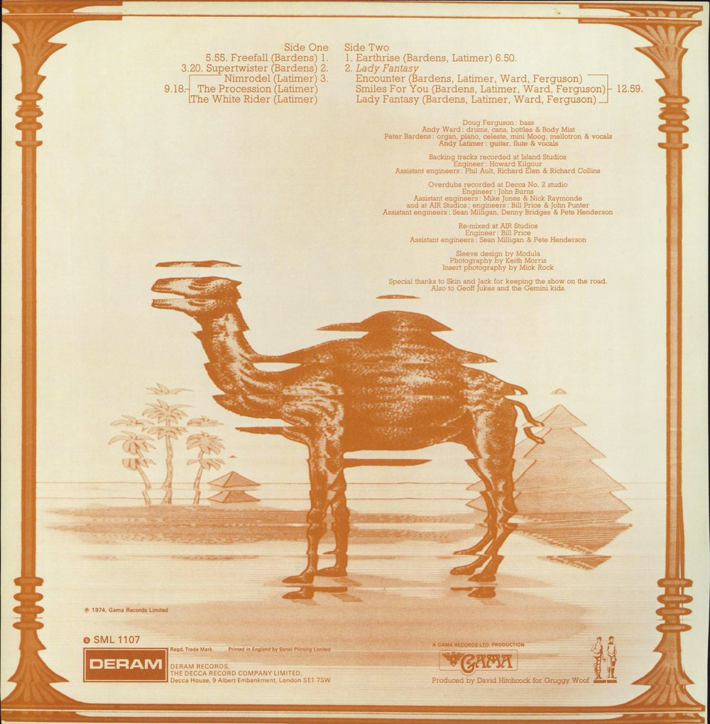 Camel Mirage - 1st + Insert - EX UK vinyl LP album (LP record) 1974