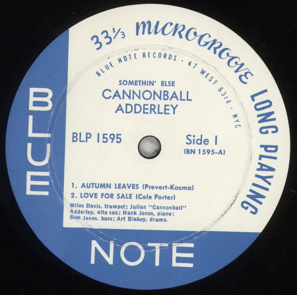 Cannonball Adderley Somethin' Else [Mono] - 200gm US vinyl LP album (LP record) ERLLPSO851876