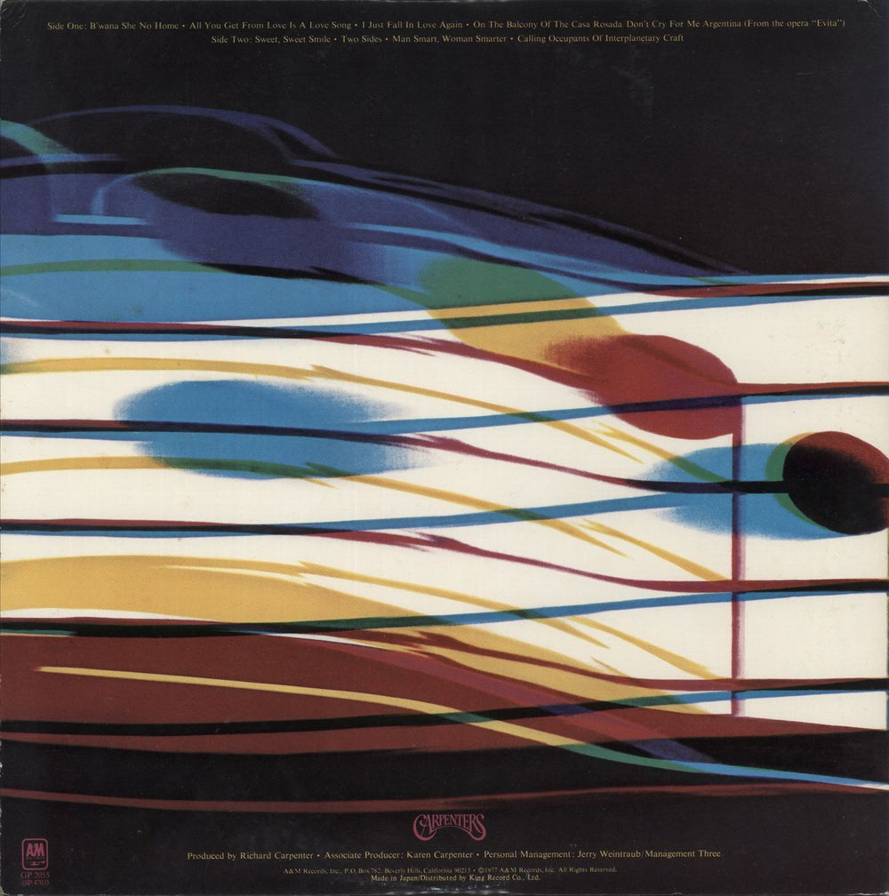 Carpenters Passage Japanese vinyl LP album (LP record)