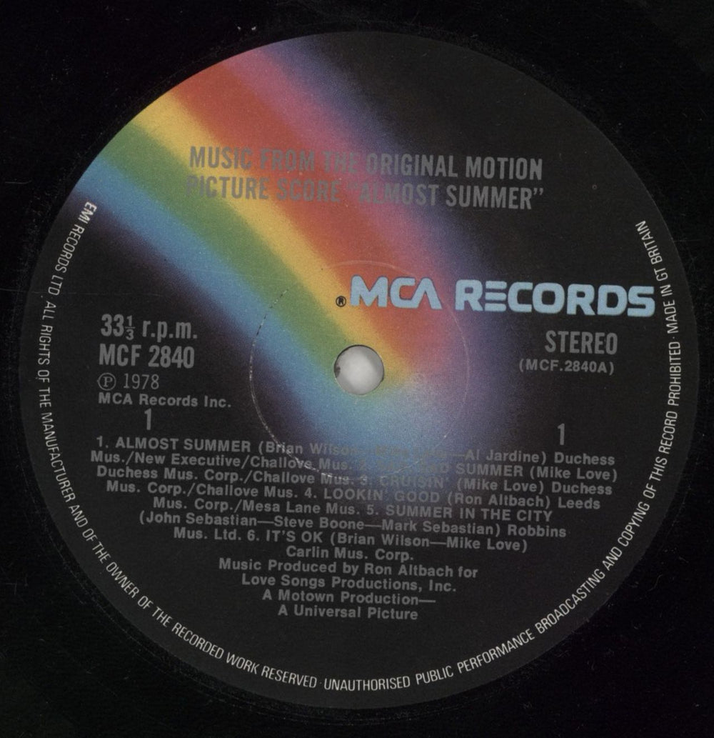 Celebration (BBO) Almost Summer UK vinyl LP album (LP record) EEBLPAL235292