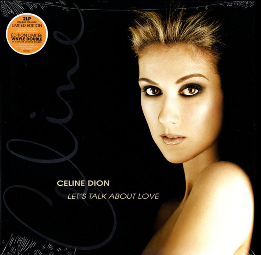 Celine Dion Let's Talk About Love - Opaque Orange Vinyl - Sealed UK 2-LP vinyl record set (Double LP Album) CEL2LLE801983