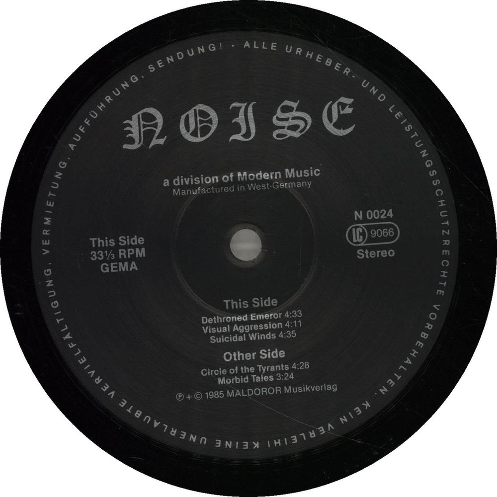 Celtic Frost Emperor's Return - 2nd - EX German 12" vinyl single (12 inch record / Maxi-single)