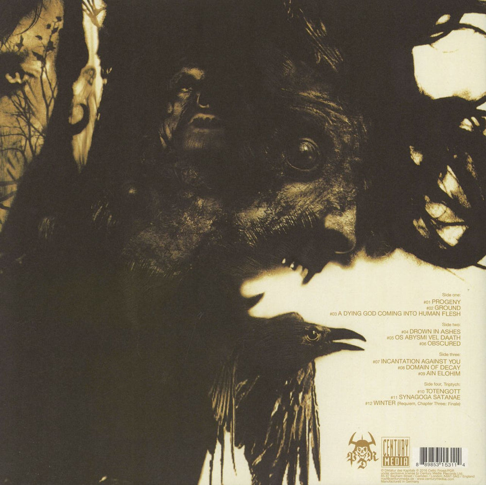 Celtic Frost Monotheist - 180 Gram Vinyl UK 2-LP vinyl record set (Double LP Album) 889853153114