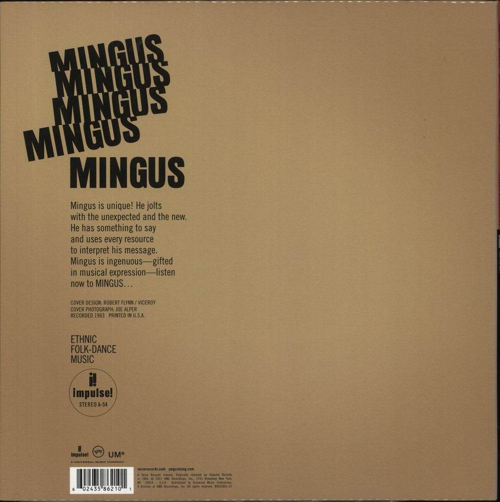 Charles Mingus Mingus, Mingus, Mingus, Mingus, Mingus - 180gm Vinyl UK vinyl LP album (LP record) 602435862101