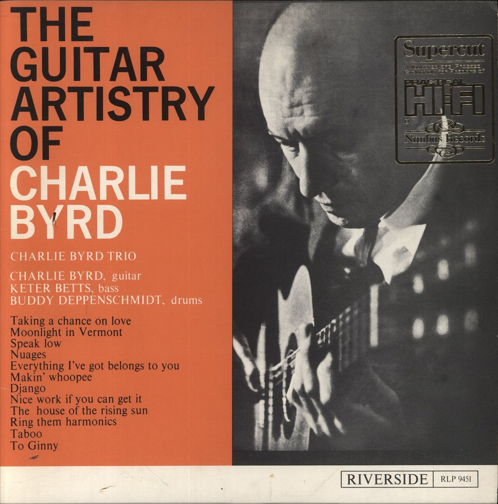 Charlie Byrd The Guitar Artistry Of Charlie Byrd - Nimbus - EX UK vinyl LP album (LP record) RLP9451