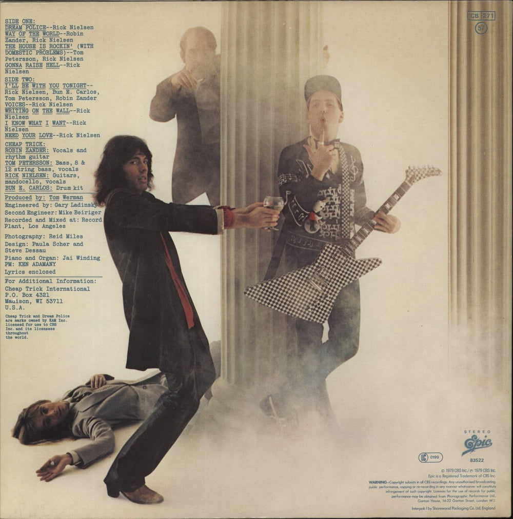 Cheap Trick Dream Police UK vinyl LP album (LP record)
