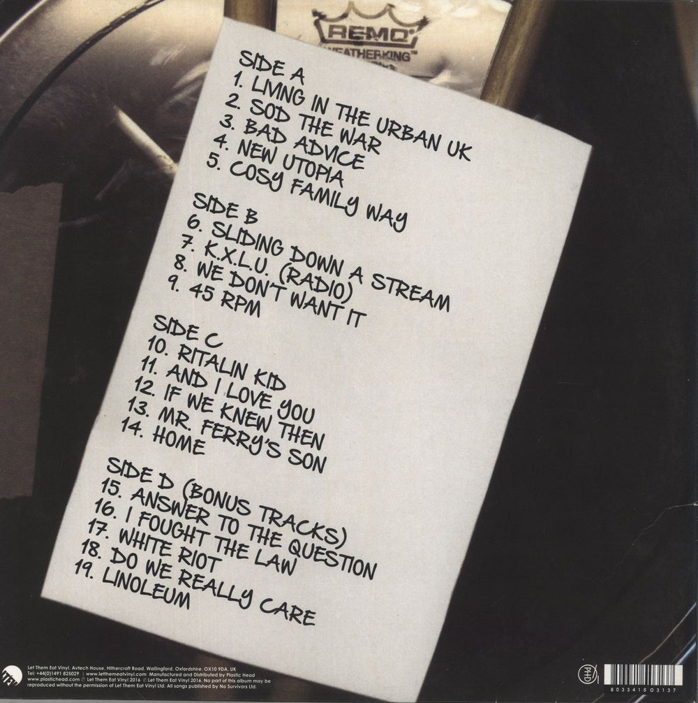 Chelsea Faster Cheaper & Better Looking - White Vinyl UK 2-LP vinyl record set (Double LP Album) 803341503137