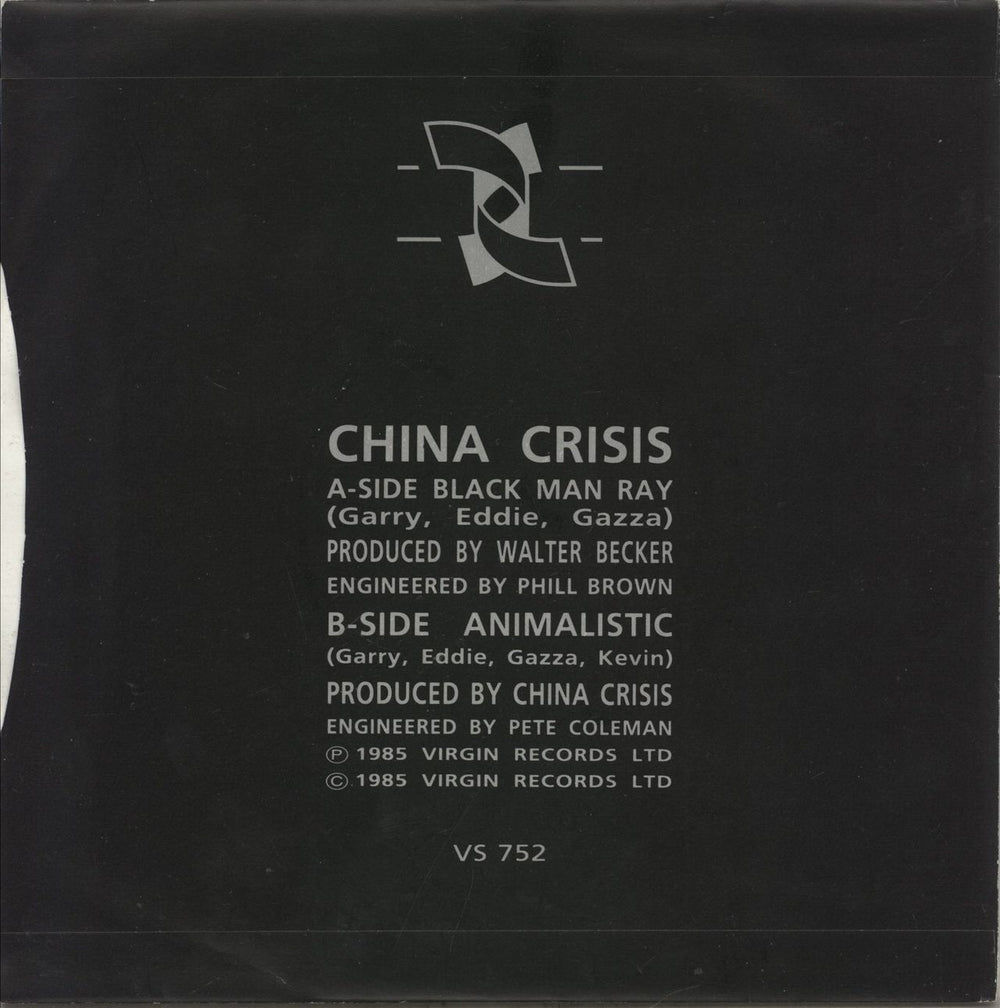 China Crisis Black Man Ray UK 7" vinyl single (7 inch record / 45)