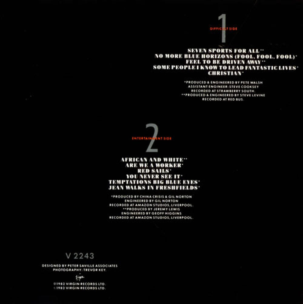 China Crisis Difficult Shapes & Passive Rhythms UK vinyl LP album (LP record) CHNLPDI152131