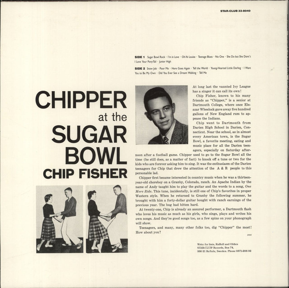 Chip Fisher Chipper At The Sugar Bowl Swedish vinyl LP album (LP record)