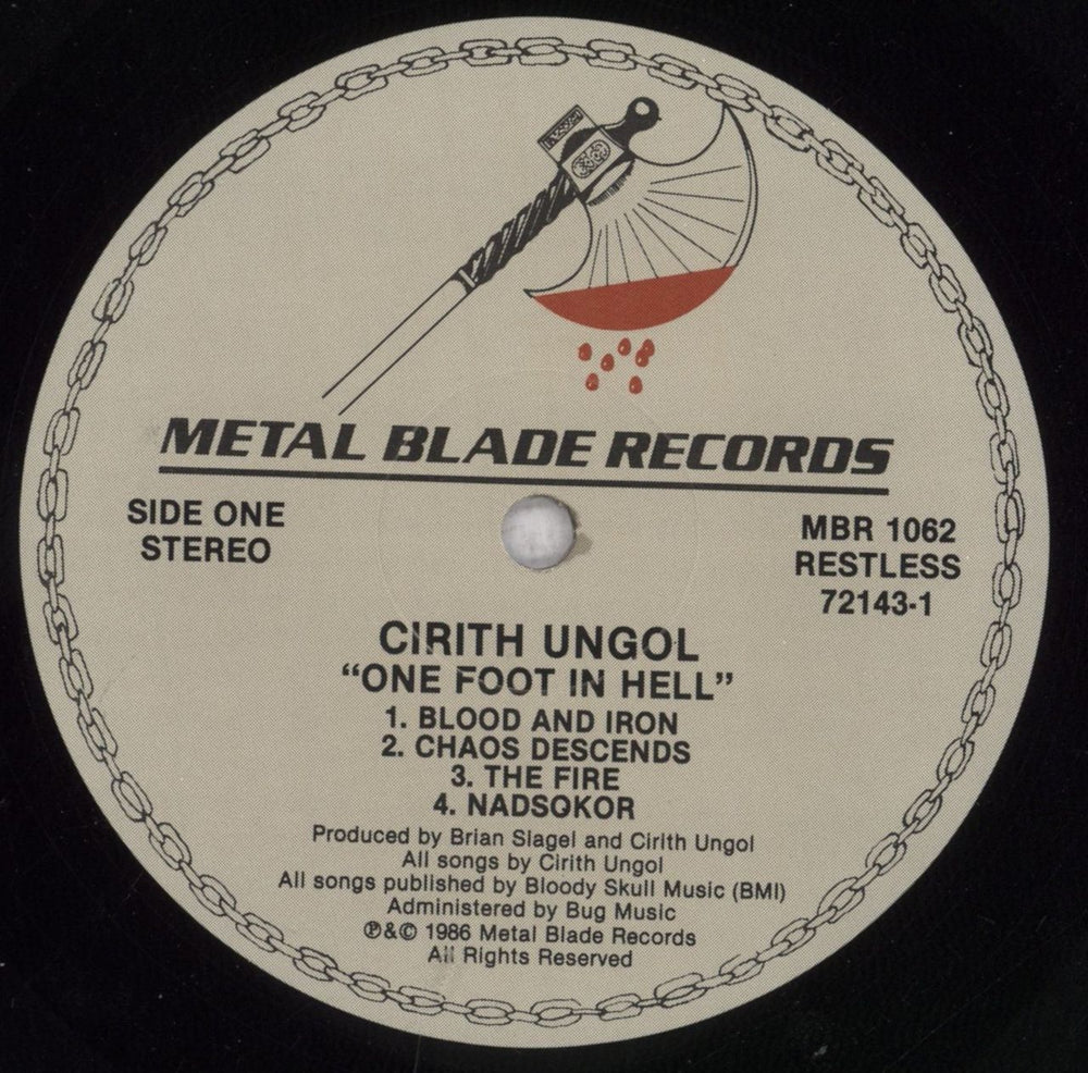 Cirith Ungol One Foot In Hell + Lyric & Merch Insert US vinyl LP album (LP record) 587LPON840020