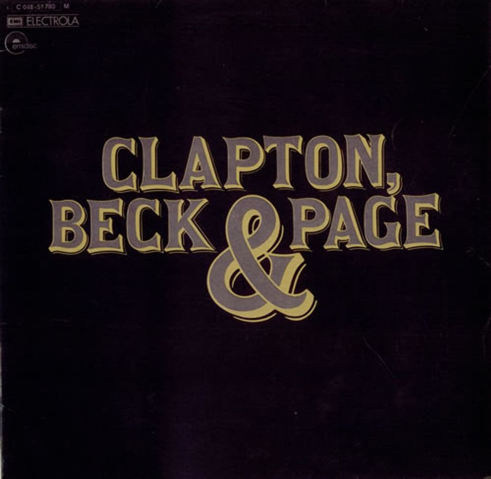 Clapton, Beck & Page Clapton Beck & Page German vinyl LP album (LP record) 1C048-51.780
