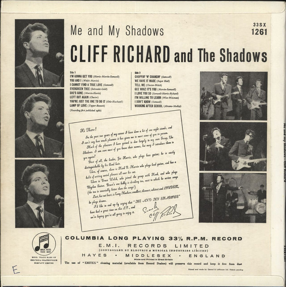 Cliff Richard Me And My Shadows - 1st - EX UK vinyl LP album (LP record)