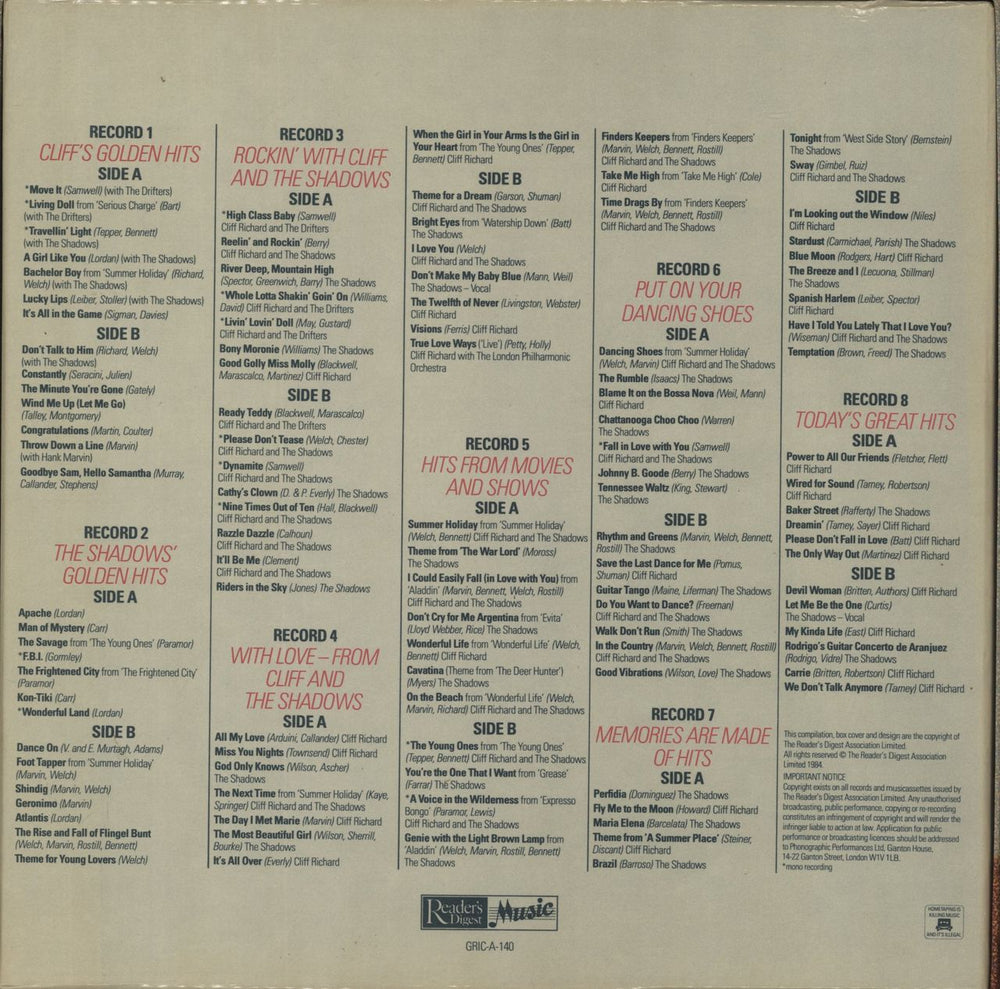 Cliff Richard The Best Of... - Ex UK box set