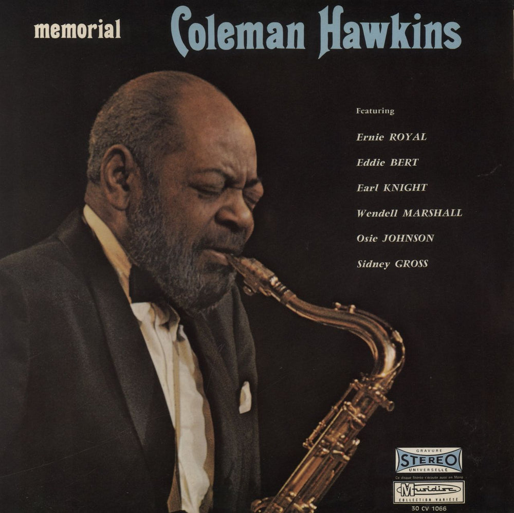 Coleman Hawkins Memorial French vinyl LP album (LP record) 30CV1066