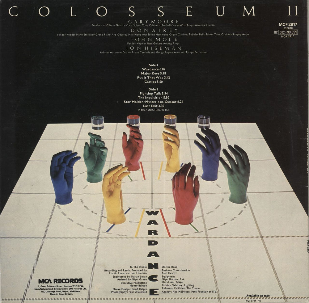 Colosseum II Wardance - EX UK vinyl LP album (LP record)