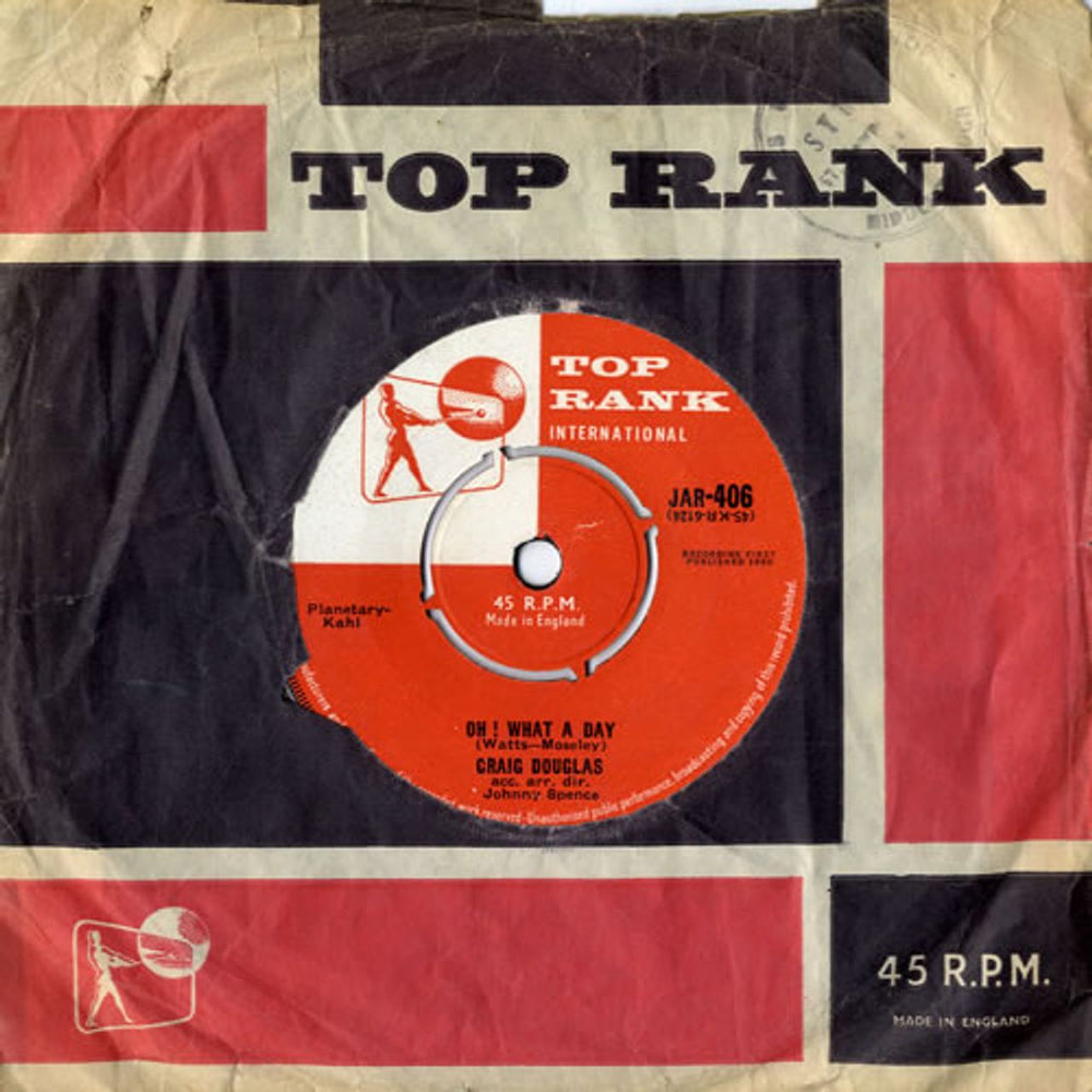 Craig Douglas Oh! What A Day UK 7" vinyl single (7 inch record / 45) JAR-406