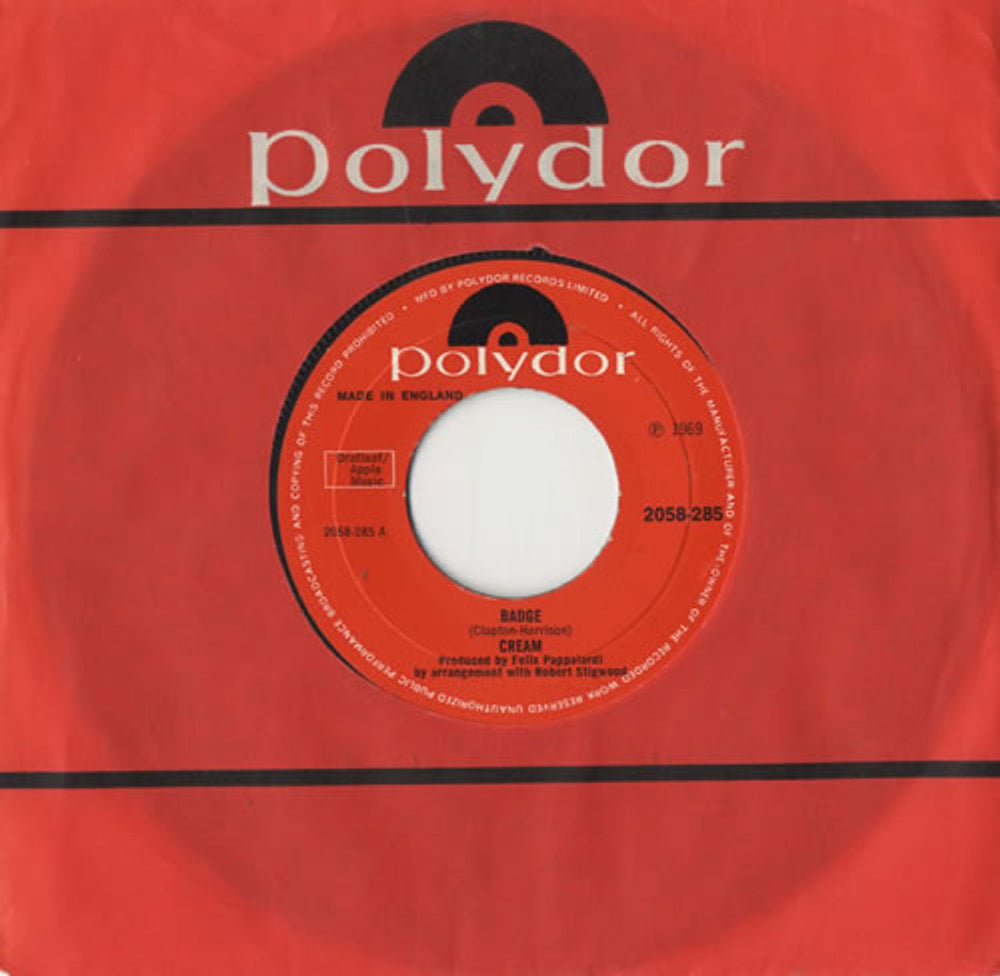 Cream Badge - wide UK 7" vinyl single (7 inch record / 45) 2058-285