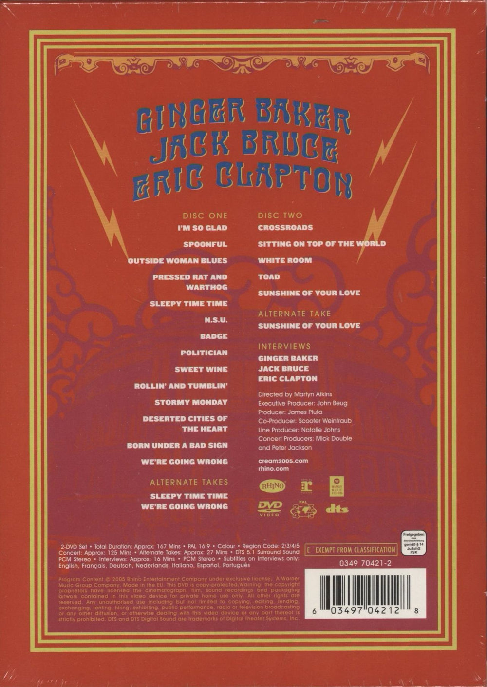 Cream Royal Albert Hall - Sealed UK DVD 603497042128