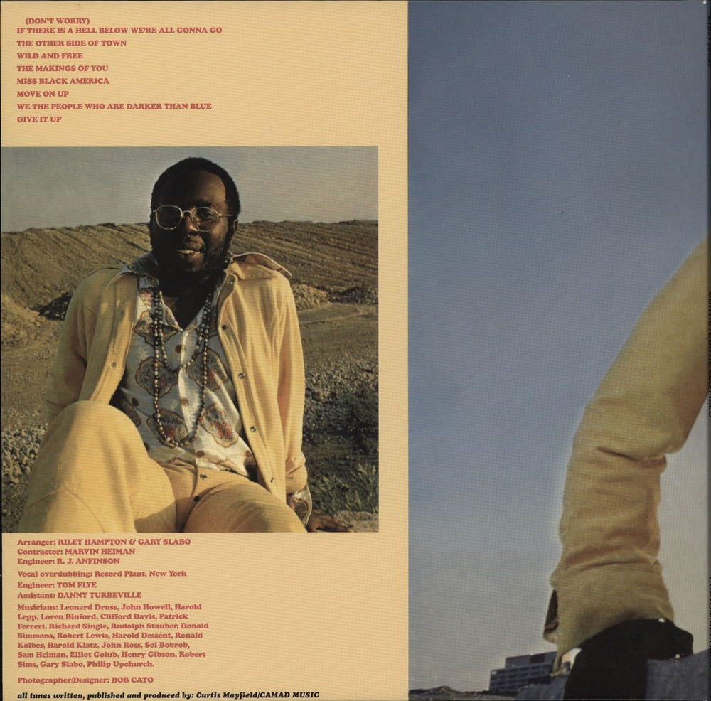 Curtis Mayfield Curtis - Yellow Vinyl UK vinyl LP album (LP record)