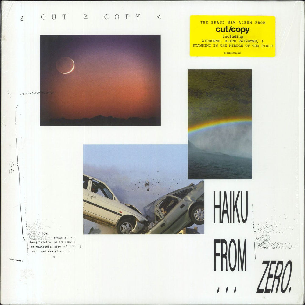 Cut Copy Haiku From Zero - Shrink - Hypesticker UK vinyl LP album (LP record) 00602557782547