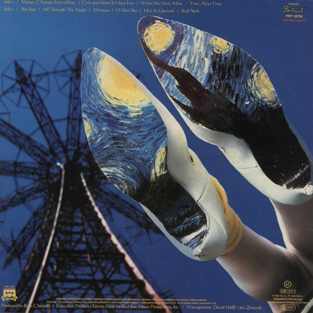 Cyndi Lauper She's So Unusual UK vinyl LP album (LP record)