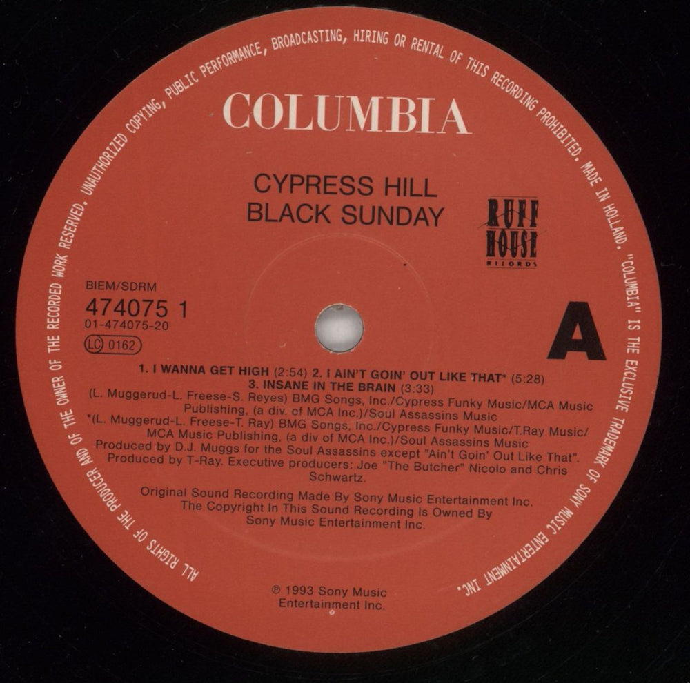 Cypress Hill Black Sunday - EX Dutch 2-LP vinyl record set (Double LP Album) CYP2LBL864031