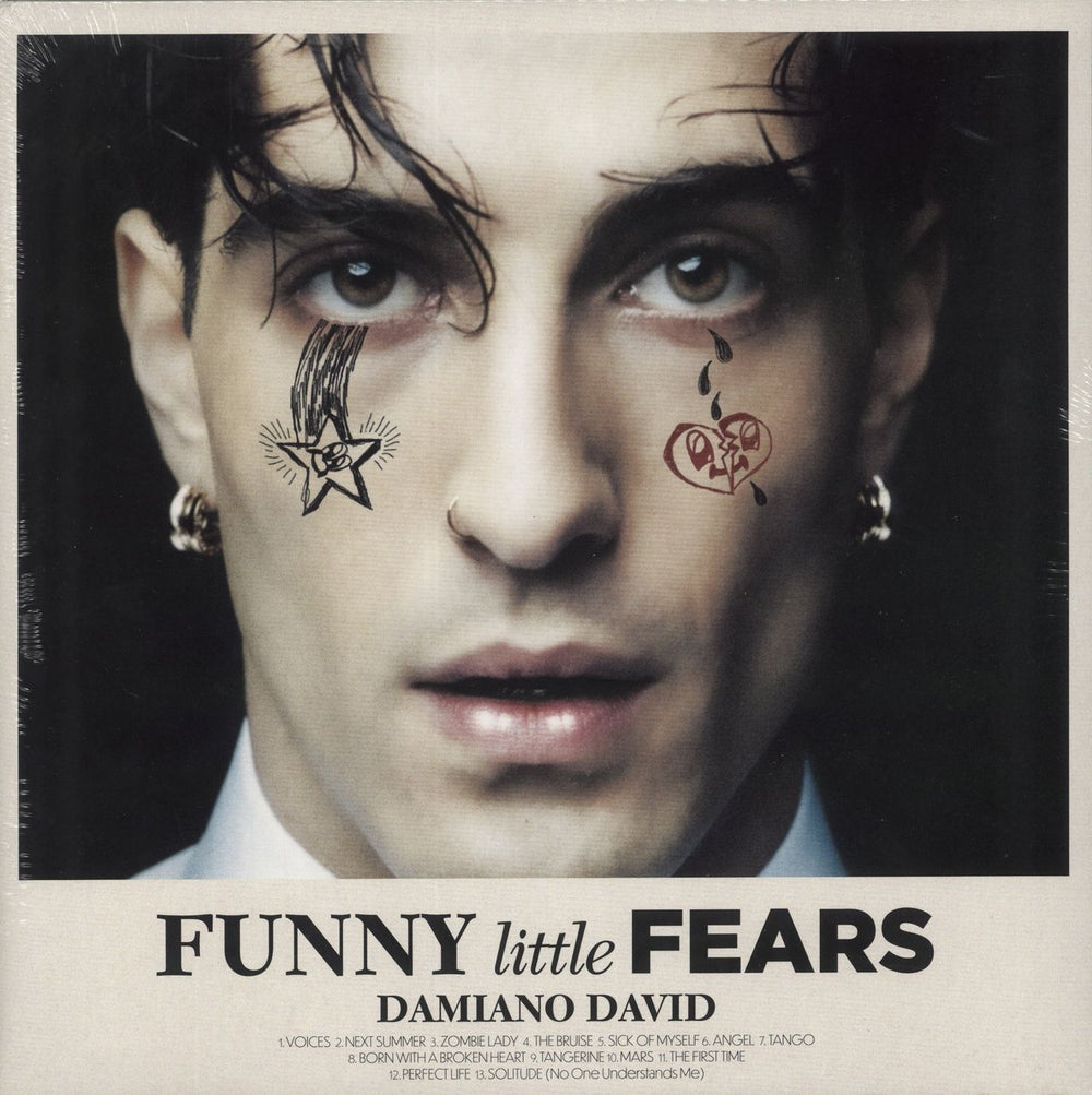 Damiano David Funny Little Fears - Pink Vinyl + Autographed Insert - Sealed UK vinyl LP album (LP record) 19802906781