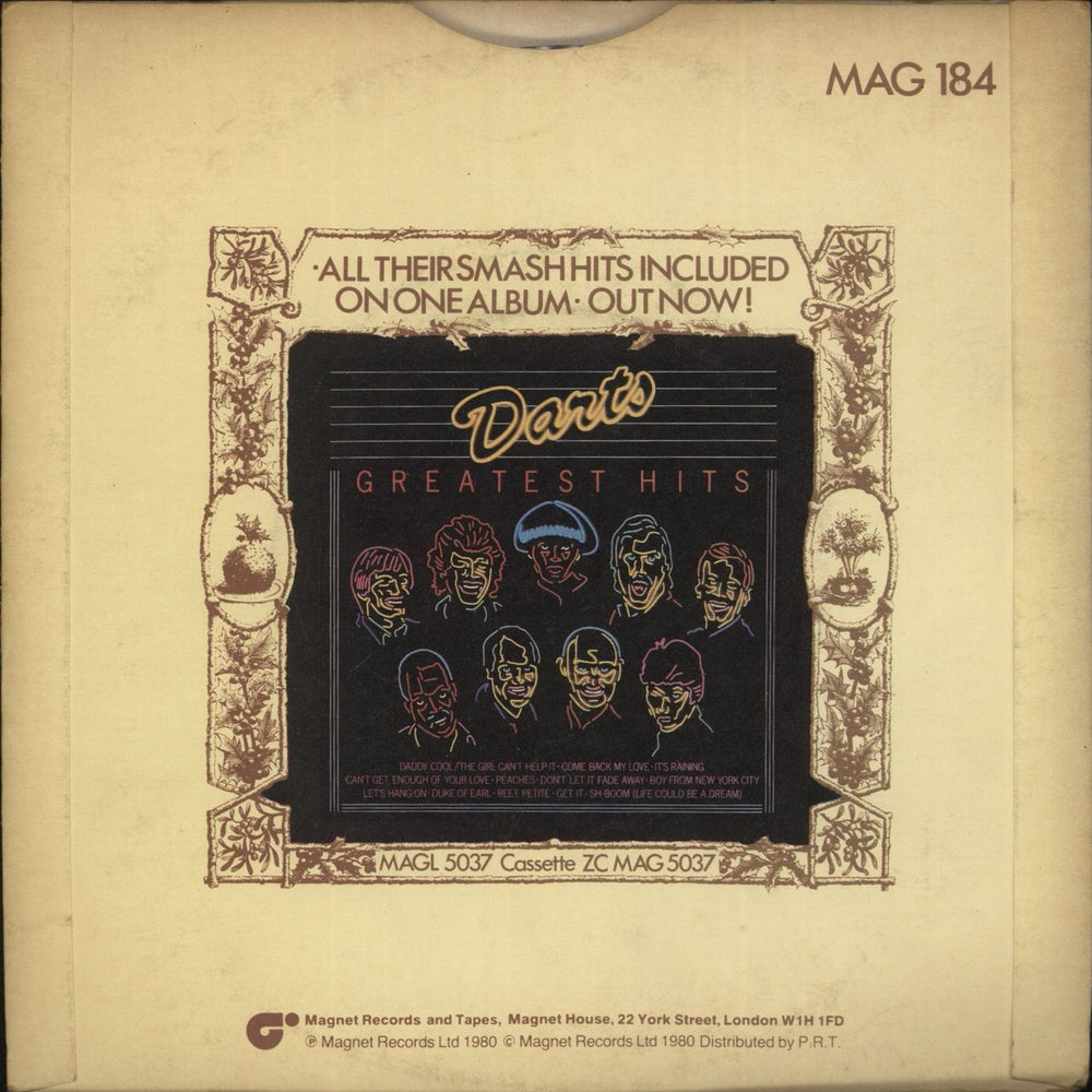 Darts White Christmas - P/S UK 7" vinyl single (7 inch record / 45)