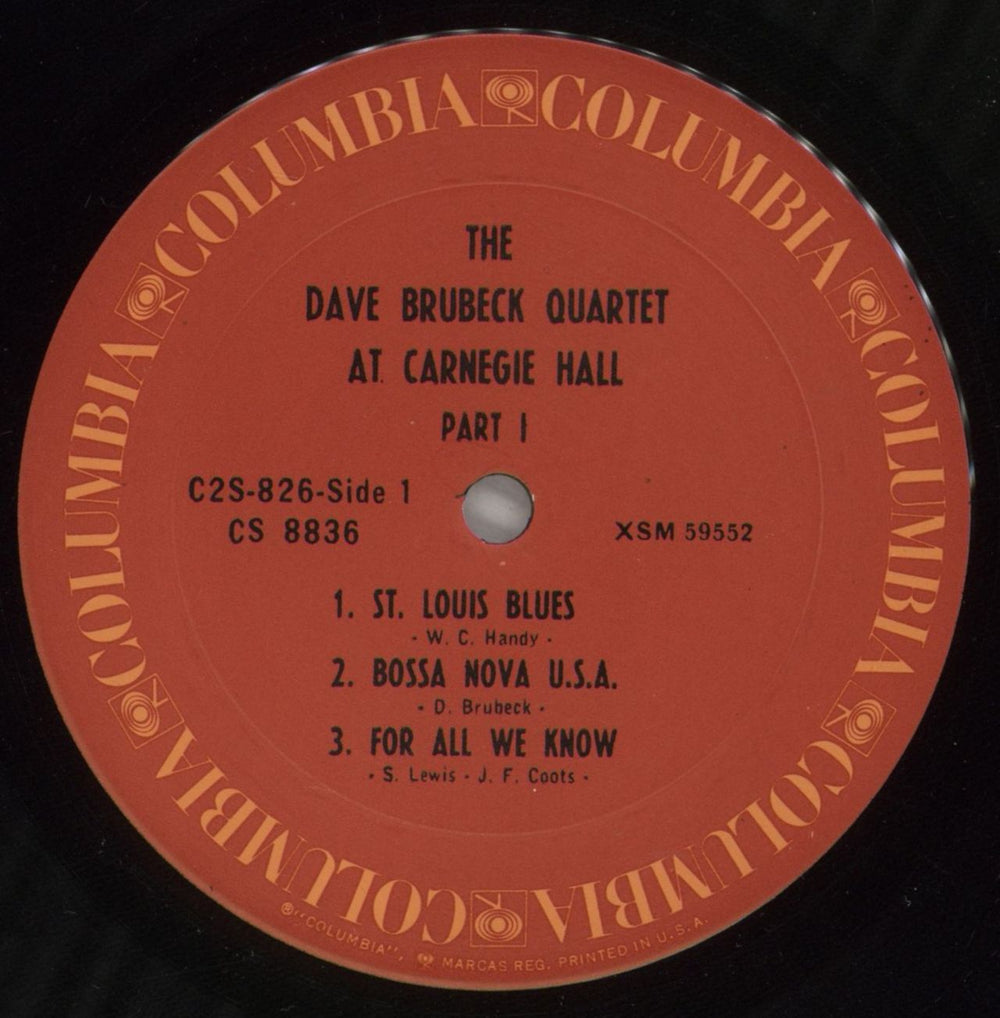 Dave Brubeck At Carnegie Hall US 2-LP vinyl record set (Double LP Album) DBR2LAT602447