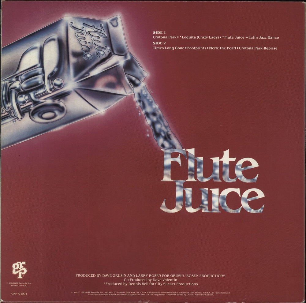 Dave Valentin Flute Juice US vinyl LP album (LP record)