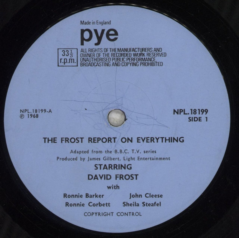 David Frost The Frost Report On Everything UK vinyl LP album (LP record) DVFLPTH660454
