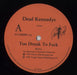 Dead Kennedys Too Drunk To Fuck - VG UK 12" vinyl single (12 inch record / Maxi-single) DKN12TO841393