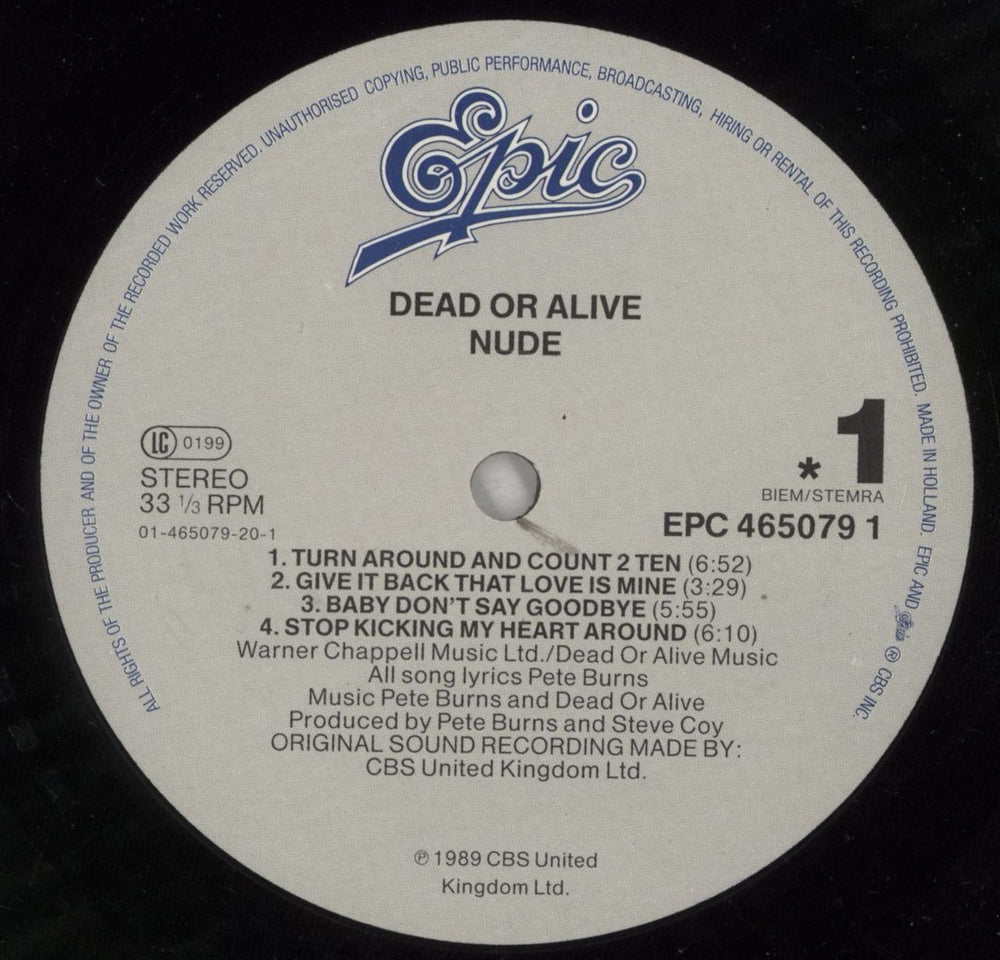 Dead Or Alive Nude UK vinyl LP album (LP record) DOALPNU220564