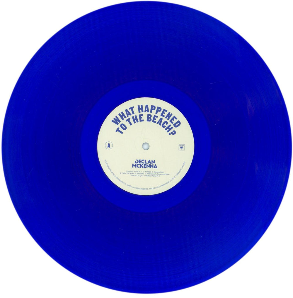 Declan McKenna What Happened To The Beach - Alternate Sleeve - Blue Vinyl + Autographed Print UK vinyl LP album (LP record) 291LPWH881102