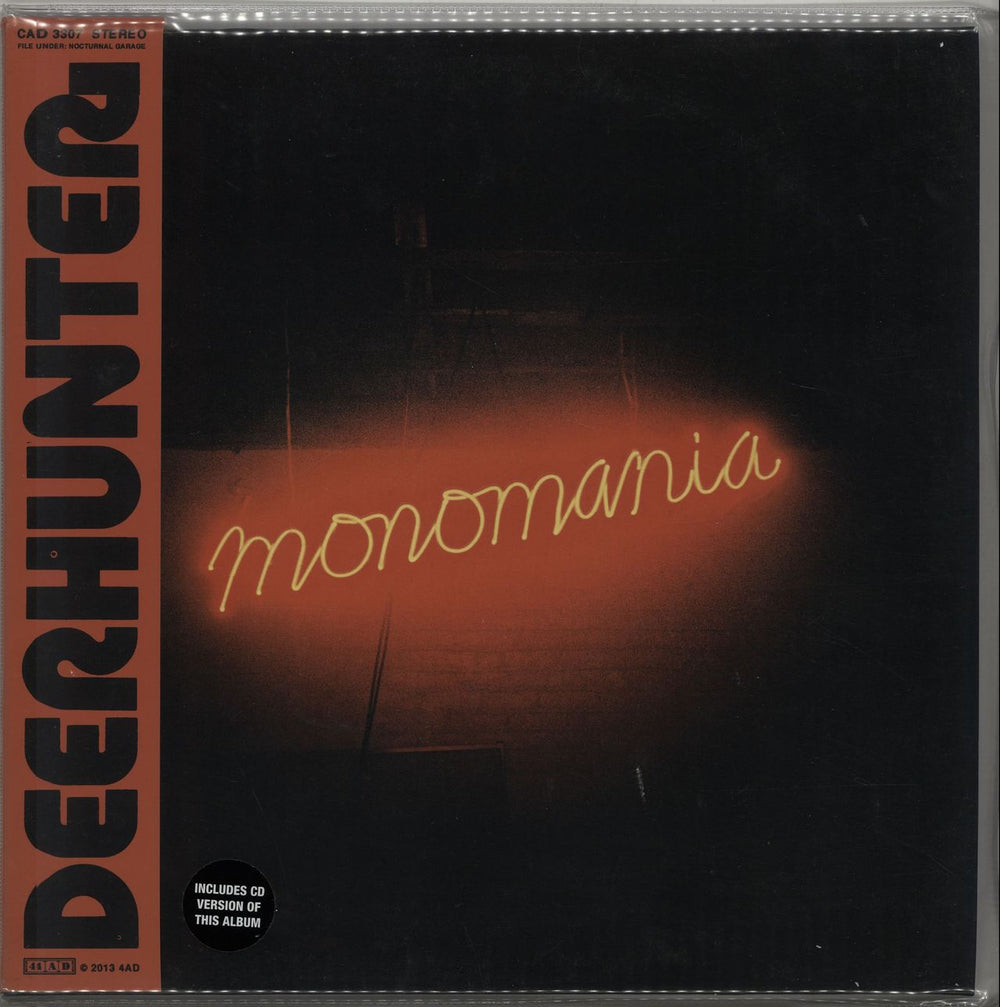 Deerhunter Monomania + CD UK vinyl LP album (LP record) CAD3307