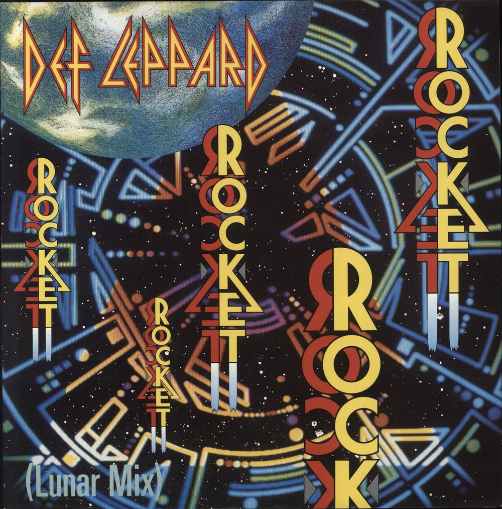 Def Leppard Rocket UK 12" vinyl single (12 inch record / Maxi-single) LEPX6