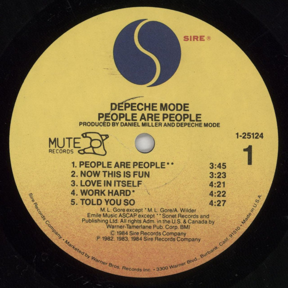 Depeche Mode People Are People - Shrink US vinyl LP album (LP record) DEPLPPE820024